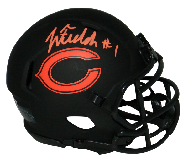 JUSTIN FIELDS AUTOGRAPHED SIGNED CHICAGO BEARS ECLIPSE SPEED MINI HELMET BECKETT