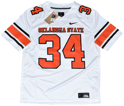 THURMAN THOMAS SIGNED OKLAHOMA STATE COWBOYS #34 WHITE NIKE JERSEY BECKETT