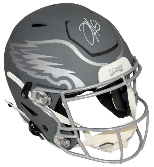 JALEN HURTS SIGNED PHILADELPHIA EAGLES SLATE AUTHENTIC SPEEDFLEX HELMET FANATICS