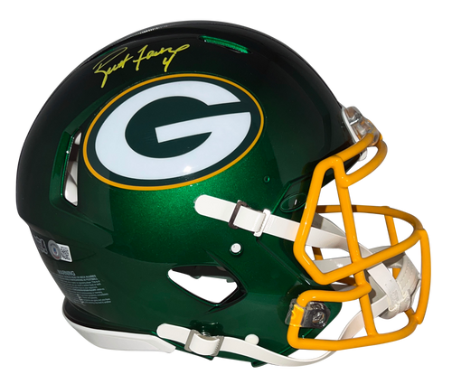 BRETT FAVRE AUTOGRAPHED GREEN BAY PACKERS FLASH AUTHENTIC SPEED HELMET BECKETT