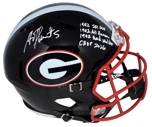 GARRISON HEARST SIGNED GEORGIA BULLDOGS BLACK FULL SIZE SPEED HELMET BECKETT