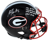 GARRISON HEARST SIGNED GEORGIA BULLDOGS BLACK FULL SIZE SPEED HELMET BECKETT