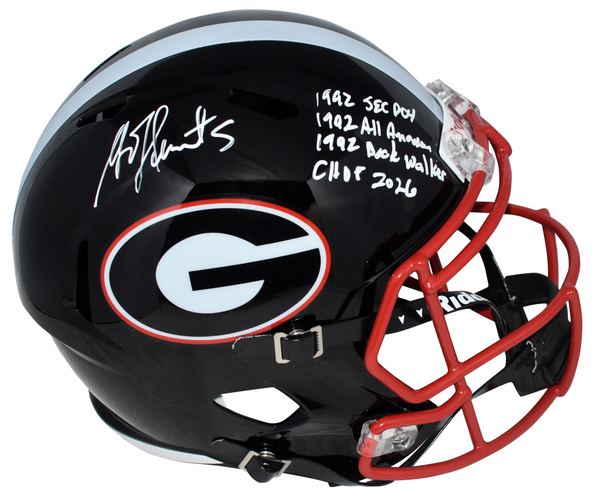 GARRISON HEARST SIGNED GEORGIA BULLDOGS BLACK FULL SIZE SPEED HELMET BECKETT