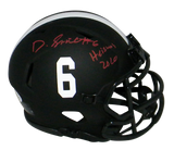 DEVONTA SMITH SIGNED ALABAMA CRIMSON TIDE ECLIPSE MINI HELMET W/ HEISMAN 2020