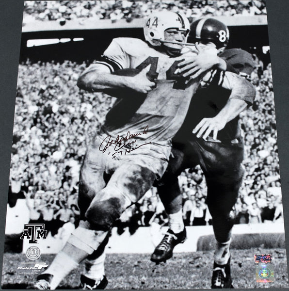 JOHN DAVID CROW AUTOGRAPHED TEXAS A&M AGGIES 16x20 PHOTO W/ 57 HEISMAN