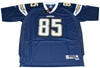 ANTONIO GATES SIGNED SAN DIEGO CHARGERS #85 REEBOK PREMIER JERSEY W/ HOF 25