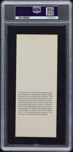 LARRY CSONKA SIGNED 1974 SUPER BOWL VIII 8 TICKET MIAMI DOLPHINS VIKINGS PSA