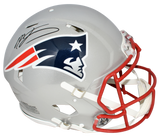 MAC JONES AUTOGRAPHED NEW ENGLAND PATRIOTS AUTHENTIC SPEED HELMET BECKETT