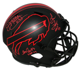 JIM KELLY THURMAN THOMAS ANDRE REED SIGNED BUFFALO BILLS F/S ECLIPSE HELMET JSA