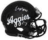 EDGERRIN COOPER SIGNED TEXAS A&M AGGIES BLACK SPEED MINI HELMET BECKETT