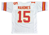 KANSAS CITY CHIEFS PATRICK MAHOMES SIGNED AUTOGRAPHED #15 WHITE JERSEY BECKETT