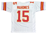 KANSAS CITY CHIEFS PATRICK MAHOMES SIGNED AUTOGRAPHED #15 WHITE JERSEY BECKETT