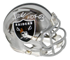 MARCUS ALLEN AUTOGRAPHED OAKLAND RAIDERS CHROME SPEED MINI HELMET W/ HOF 03