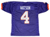 DESHAUN WATSON SIGNED AUTOGRAPHED CLEMSON TIGERS #4 PURPLE JERSEY BECKETT