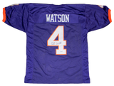 DESHAUN WATSON SIGNED AUTOGRAPHED CLEMSON TIGERS #4 PURPLE JERSEY BECKETT