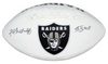 FRED BILETNIKOFF SIGNED OAKLAND RAIDERS WHITE LOGO FOOTBALL JSA W/ SB XI MVP