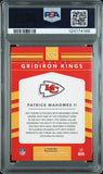 PATRICK MAHOMES SIGNED 2017 PANINI DONRUSS OPTIC GRIDIRON KINGS PSA 10 AUTO 10
