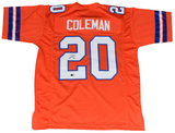 JONAH COLEMAN AUTOGRAPHED DENVER BRONCOS #20 COLOR RUSH JERSEY BECKETT
