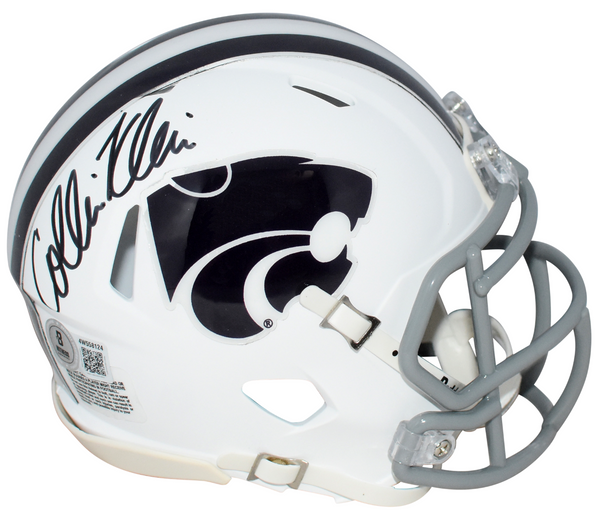 COLLIN KLEIN AUTOGRAPHED KANSAS STATE WILDCATS WHITE SPEED MINI HELMET BECKETT