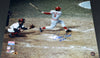 JOHNNY BENCH SIGNED CINCINNATI REDS 1975 WORLD SERIES 16x20 PHOTO W/ HOF 89
