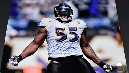 TERRELL SUGGS SIGNED AUTOGRAPHED BALTIMORE RAVENS 16x20 PHOTO JSA