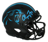 CHRISTIAN McCAFFREY SIGNED CAROLINA PANTHERS ECLIPSE SPEED MINI HELMET BECKETT