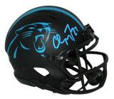 CHRISTIAN McCAFFREY SIGNED CAROLINA PANTHERS ECLIPSE SPEED MINI HELMET BECKETT