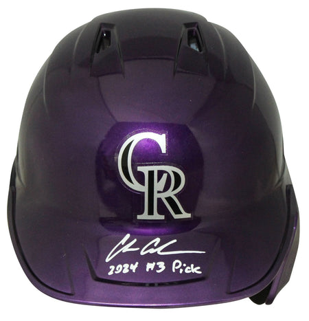 CHARLIE CONDON SIGNED COLORADO ROCKIES CHROME BATTING MINI HELMET BECKETT