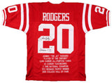 JOHNNY RODGERS AUTOGRAPHED NEBRASKA CORNHUSKERS #20 RED STAT JERSEY BECKETT