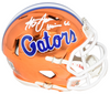 STEVE SPURRIER SIGNED FLORIDA GATORS CHROME SPEED MINI HELMET W/ 66 HEISMAN