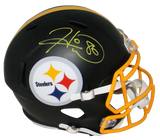 HINES WARD SIGNED PITTSBURGH STEELERS FLAT BLACK FULL SIZE SPEED HELMET BECKETT
