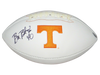 BILL BATES AUTOGRAPHED SIGNED TENNESSEE VOLUNTEERS WHITE LOGO FOOTBALL TRISTAR