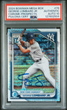 GEORGE LOMBARD JR SIGNED 2024 BOWMAN CHROME MOJO REFRACTOR 1ST RC PSA AUTO 10