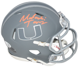 MALACHI TONEY AUTOGRAPHED MIAMI HURRICANES SLATE SPEED MINI HELMET JSA