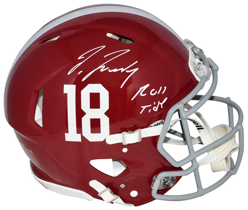JERRY JEUDY SIGNED ALABAMA CRIMSON TIDE AUTHENTIC SPEED HELMET W/ ROLL TIDE