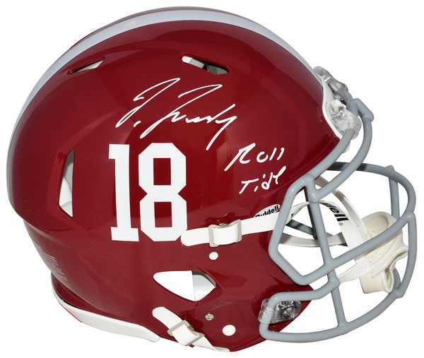 JERRY JEUDY SIGNED ALABAMA CRIMSON TIDE AUTHENTIC SPEED HELMET W/ ROLL TIDE