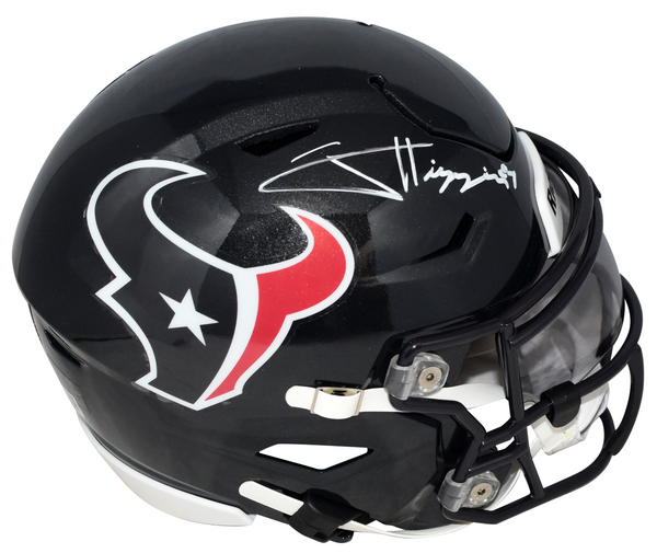 JAYDEN HIGGINS AUTOGRAPHED HOUSTON TEXANS SPEEDFLEX MIDI HELMET BECKETT