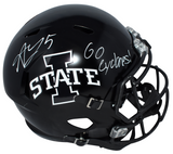 ALLEN LAZARD SIGNED IOWA STATE CYCLONES BLACK FULL SIZE SPEED HELMET BECKETT