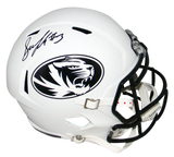 DREW LOCK AUTOGRAPHED SIGNED MISSOURI TIGERS WHITE FULL SIZE SPEED HELMET JSA