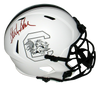 STERLING SHARPE SIGNED SOUTH CAROLINA GAMECOCKS FULL SIZE LUNAR HELMET BECKETT