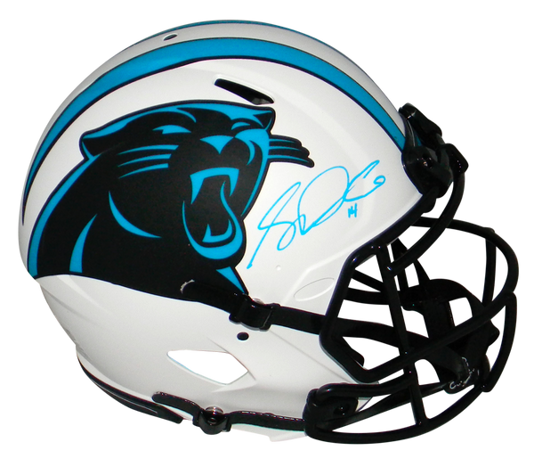 SAM DARNOLD SIGNED CAROLINA PANTHERS LUNAR AUTHENTIC SPEED HELMET BECKETT