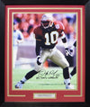 DERRICK BROOKS SIGNED FLORIDA STATE SEMINOLES 16x20 FRAMED PHOTO W/ 93 CHAMPS
