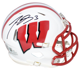 LEE EVANS AUTOGRAPHED WISCONSIN BADGERS SPEED MINI HELMET BECKETT