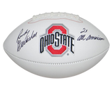 RANDY GRADISHAR AUTOGRAPHED SIGNED OHIO STATE BUCKEYES WHITE LOGO FOOTBALL JSA