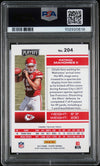PATRICK MAHOMES SIGNED 2017 PANINI PLAYOFF ROOKIE RC #204 PSA 9 AUTO 10