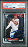 CHASE BURNS SIGNED 2024 BOWMAN DRAFT CHROME 1ST ROOKIE RC PSA AUTO AUTHENTIC