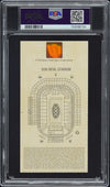 LARRY BROWN SIGNED 1996 SUPER BOWL XXX 30 TICKET DALLAS COWBOYS PSA 6 AUTO 10