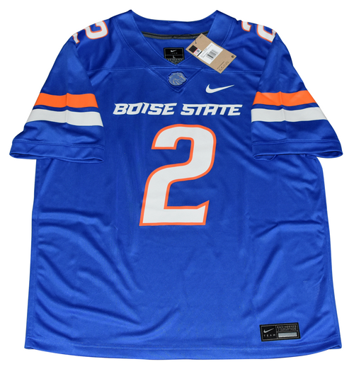 ASHTON JEANTY SIGNED BOISE STATE BRONCOS #2 BLUE NIKE JERSEY BECKETT