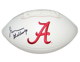GENE STALLINGS AUTOGRAPHED SIGNED ALABAMA CRIMSON TIDE WHITE LOGO FOOTBALL COA