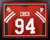 JARED CRICK SIGNED NEBRASKA CORNHUSKERS #94 FRAMED JERSEY COA